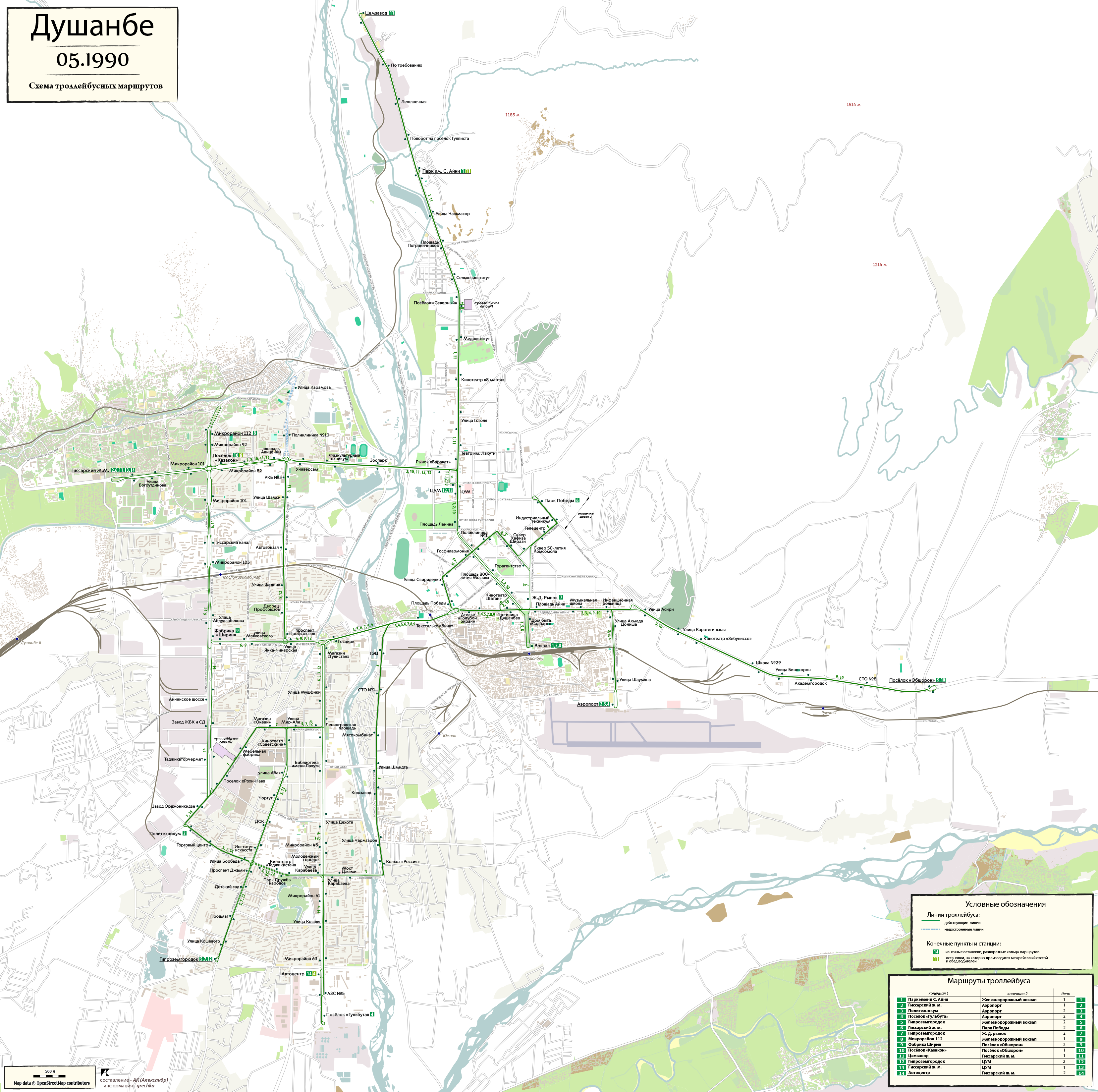 Dushanbe — Maps