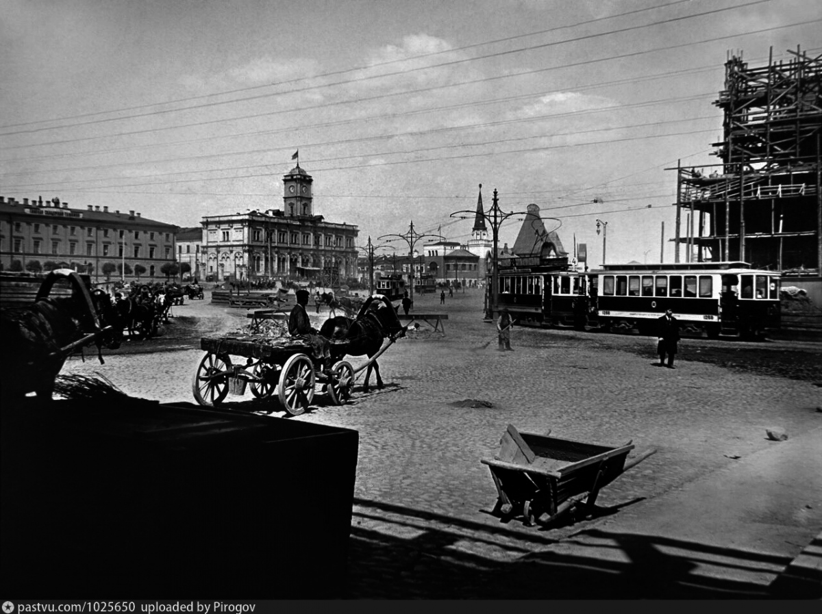 Москва — Исторические фотографии — Электрический трамвай (1898-1920)