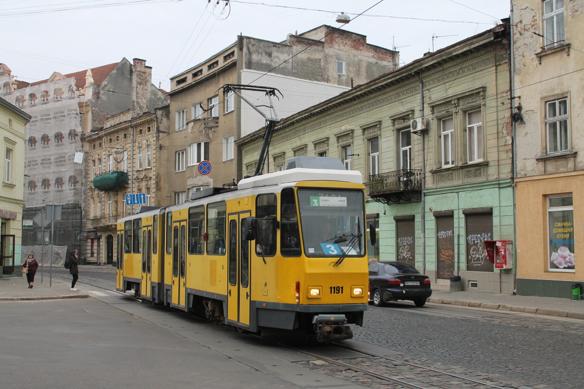 Львов, Tatra KT4DM № 1191