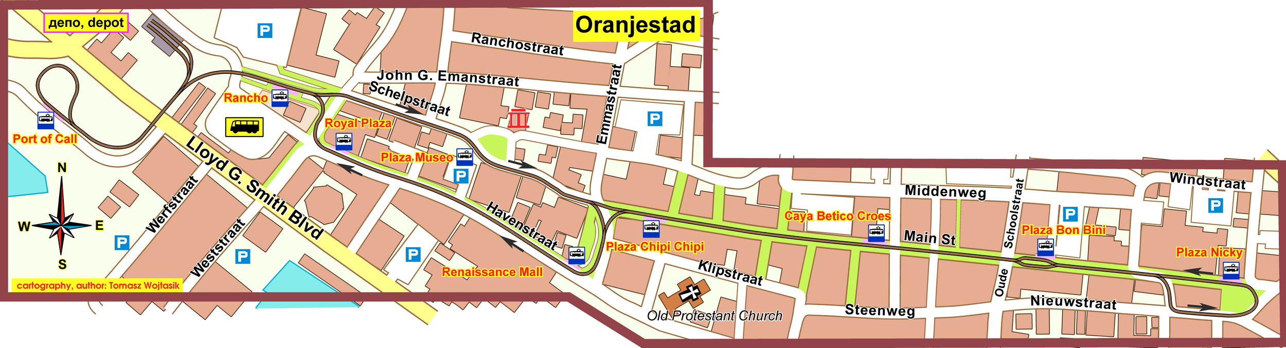Oranjestad — Maps