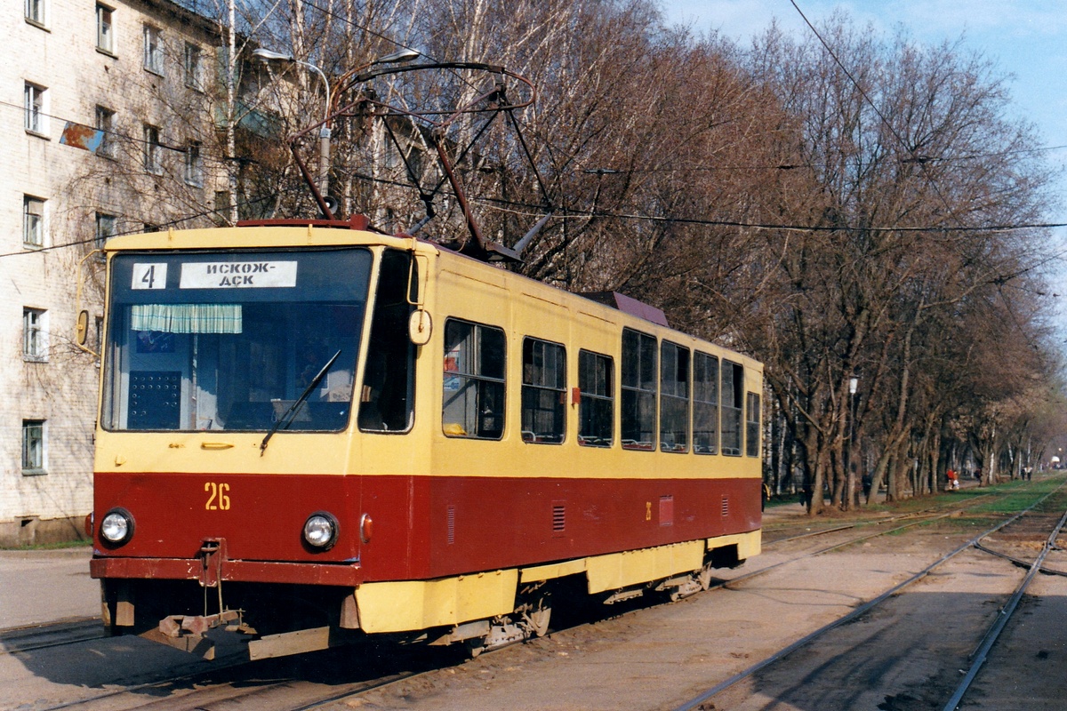 Twer, Tatra T6B5SU Nr. 26; Twer — Streetcar lines: Zavolzhsky district; Twer — Tver Tramway at the Turn of the XX and XXI Centuries (2000-2001)