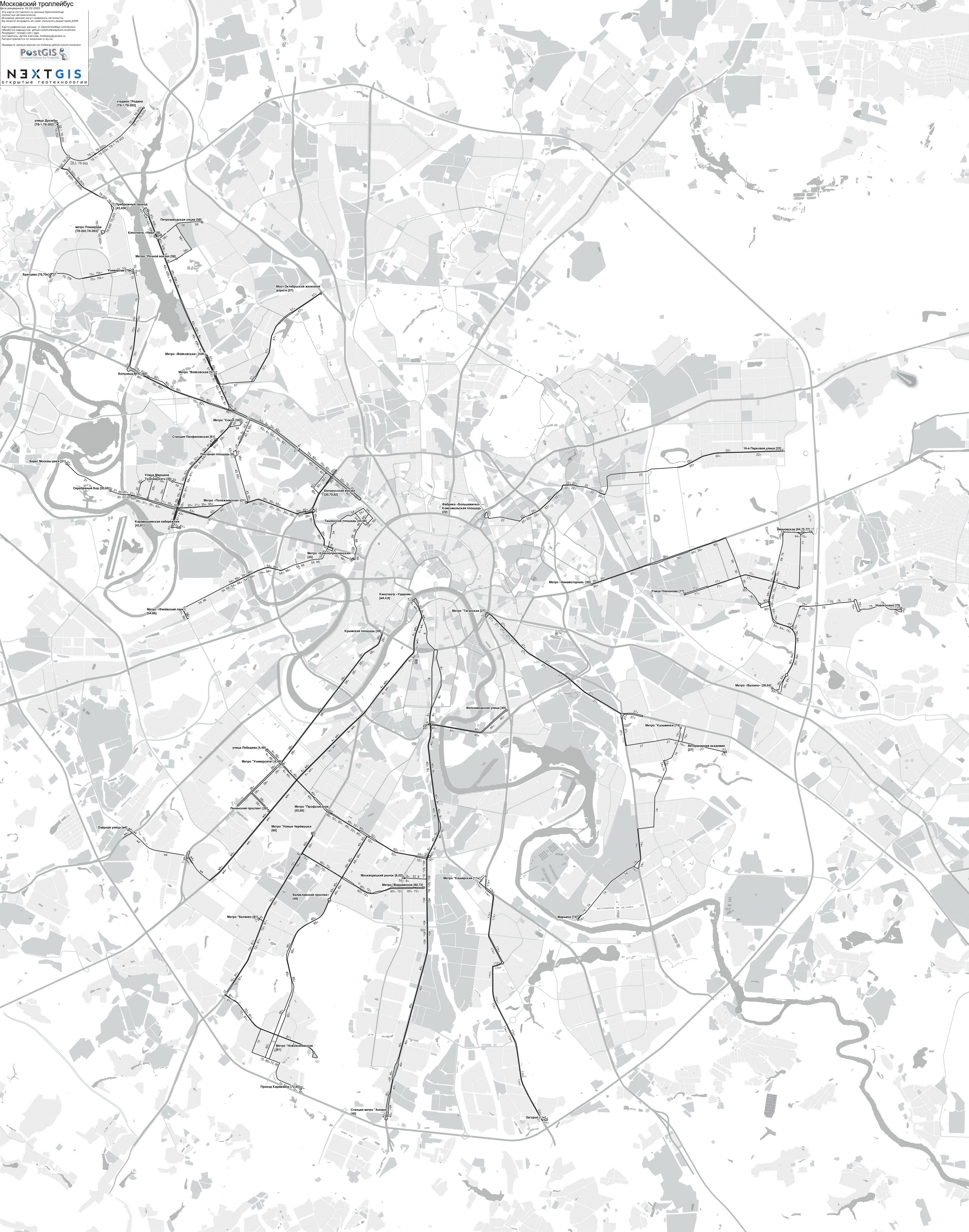 Moscow — Citywide Maps; Maps made with OpenStreetMap