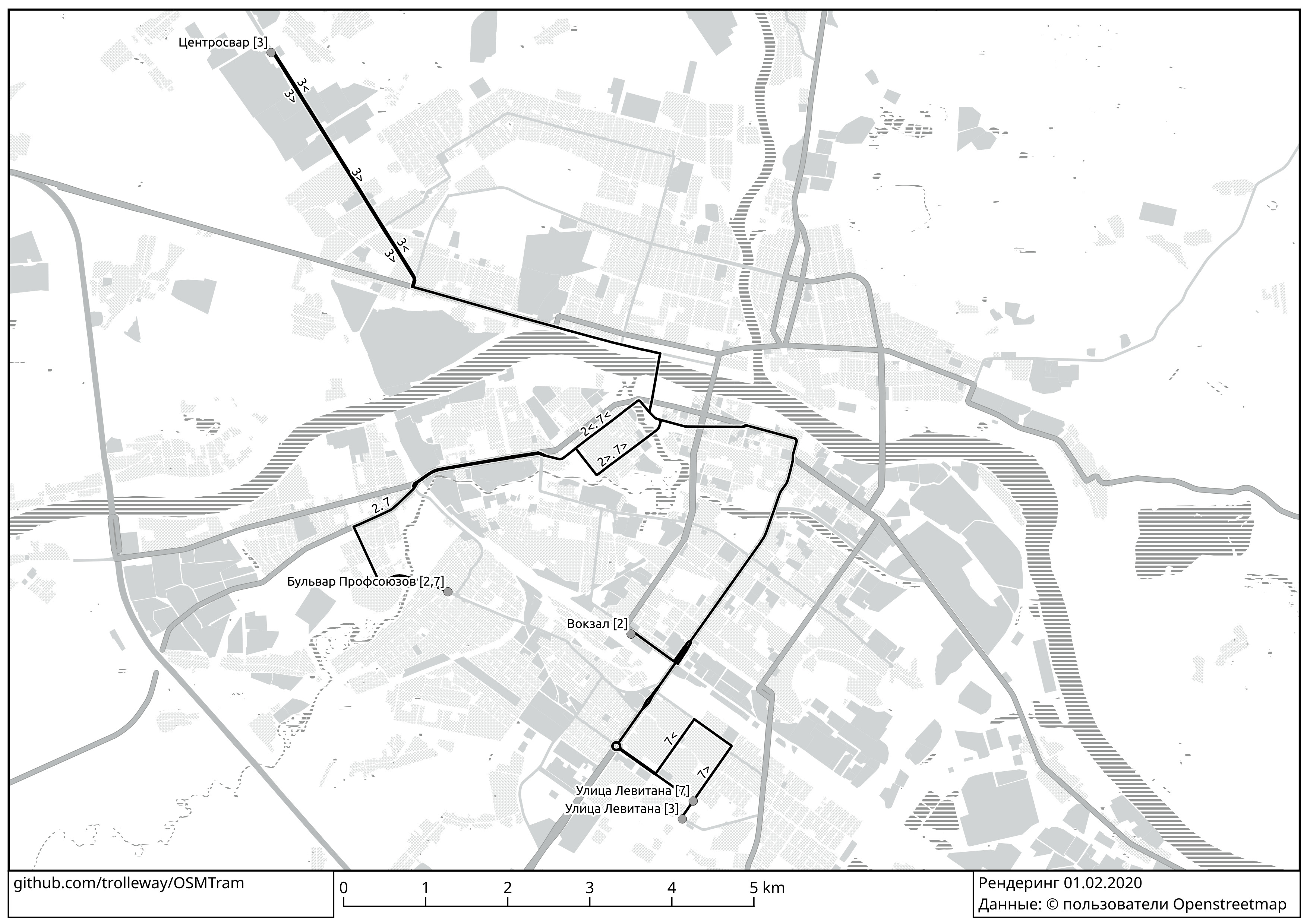 Карты, созданные с использованием OpenStreetMap; Тверь — Схемы