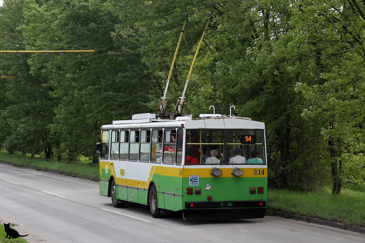 Жилина, Škoda 14Tr14/7 № 214; Жилина — Церемония прощания с троллейбусами Шкода 14Tr & 15Tr (17.08.2019)