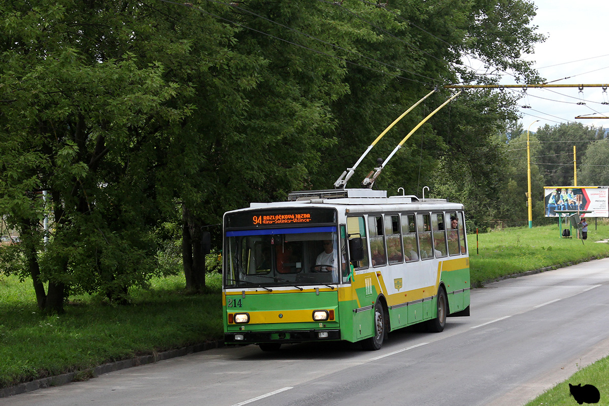 Жилина, Škoda 14Tr14/7 № 214; Жилина — Церемония прощания с троллейбусами Шкода 14Tr & 15Tr (17.08.2019)