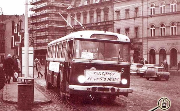 Děčín, Škoda 9Tr6 Nr 5; Děčín — Last day of trolleybus operation in Děčín (14.12.1973) • Poslední den trolejbusového provozu v Děčíně (14.12.1973); Děčín — Old photos • Staré fotografie