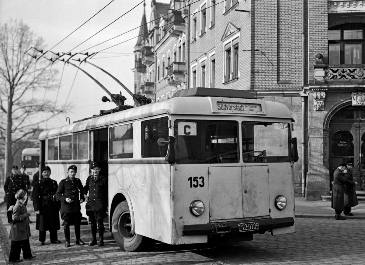 Дрезден, Henschel/Schumann/Ansaldo NII № 153; Дрезден — Старые фотографии (троллейбус)