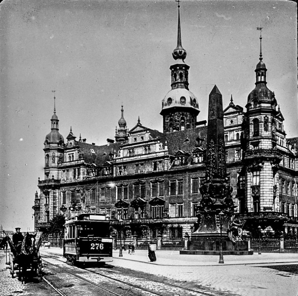 Дрезден, Двухосный моторный Liebscher № 276; Дрезден — Старые фотографии (трамвай)