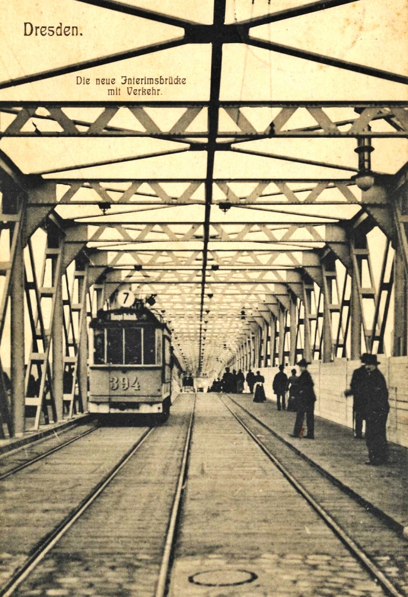 Дрезден, Двухосный моторный Liebscher № 394; Дрезден — Старые фотографии (трамвай)