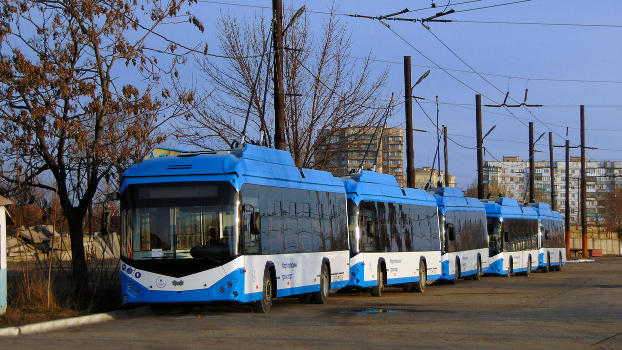Mariupol, AKSM 321 (BKM-Ukraine) — 1402; Mariupol, AKSM 321 (BKM-Ukraine) — 1403; Mariupol, AKSM 321 (BKM-Ukraine) — 1404; Mariupol, AKSM 321 (BKM-Ukraine) — 1405; Mariupol — New trolleybuses: AKSM Ukraine