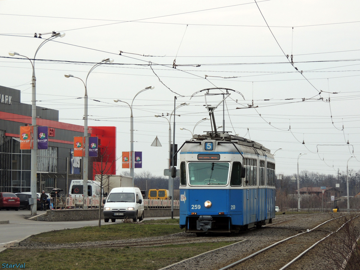 Vinnytsia, SWS/SIG/BBC Be 4/6 "Mirage" # 259; Vinnytsia — Tramway Lines and Infrastructure