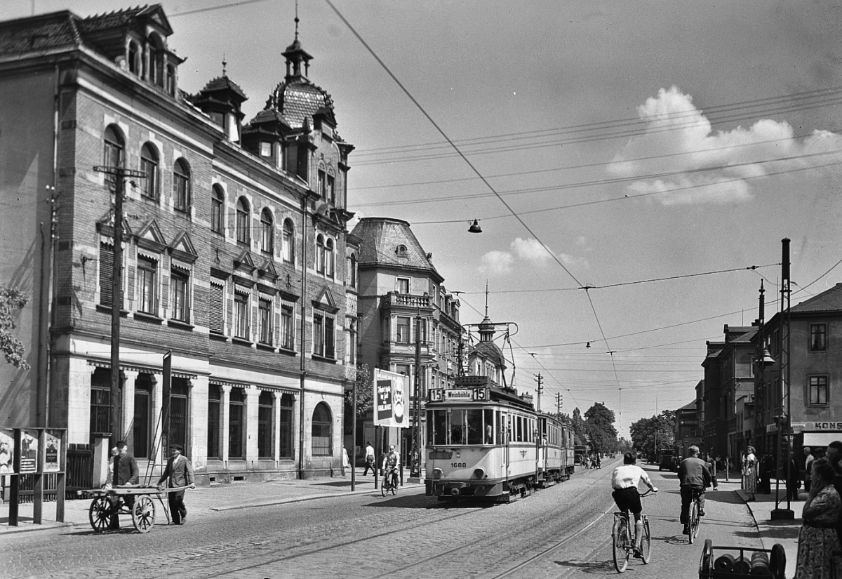 Дрезден, Двухосный моторный WUMAG № 1688; Дрезден — Старые фотографии (трамвай)
