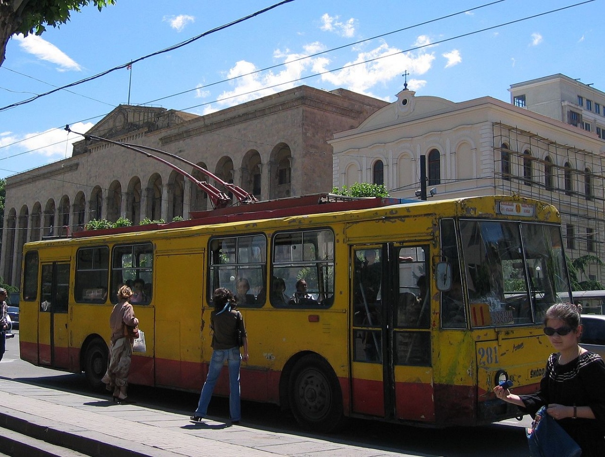 Тбилиси, Škoda 14Tr02/6 № 281; Тбилиси — Старые фотографии и открытки — троллейбус