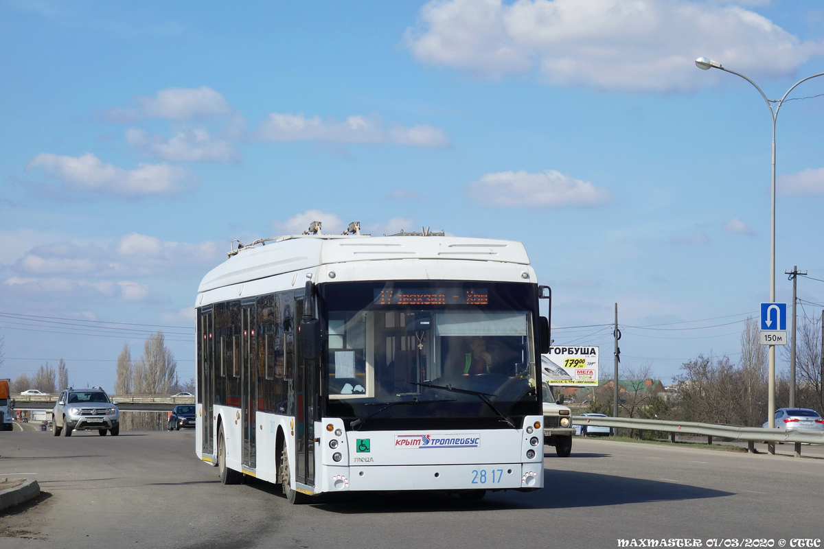 Krimmi trollid (Simferopol - Alušta - Jalta), Trolza-5265.03 “Megapolis” № 2817; Krimmi trollid (Simferopol - Alušta - Jalta) — The movement of trolleybuses without CS (autonomous running).