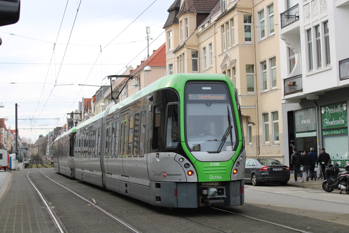 Ганновер, HeiterBlick/Vossloh/Alstom TW3000 № 3126