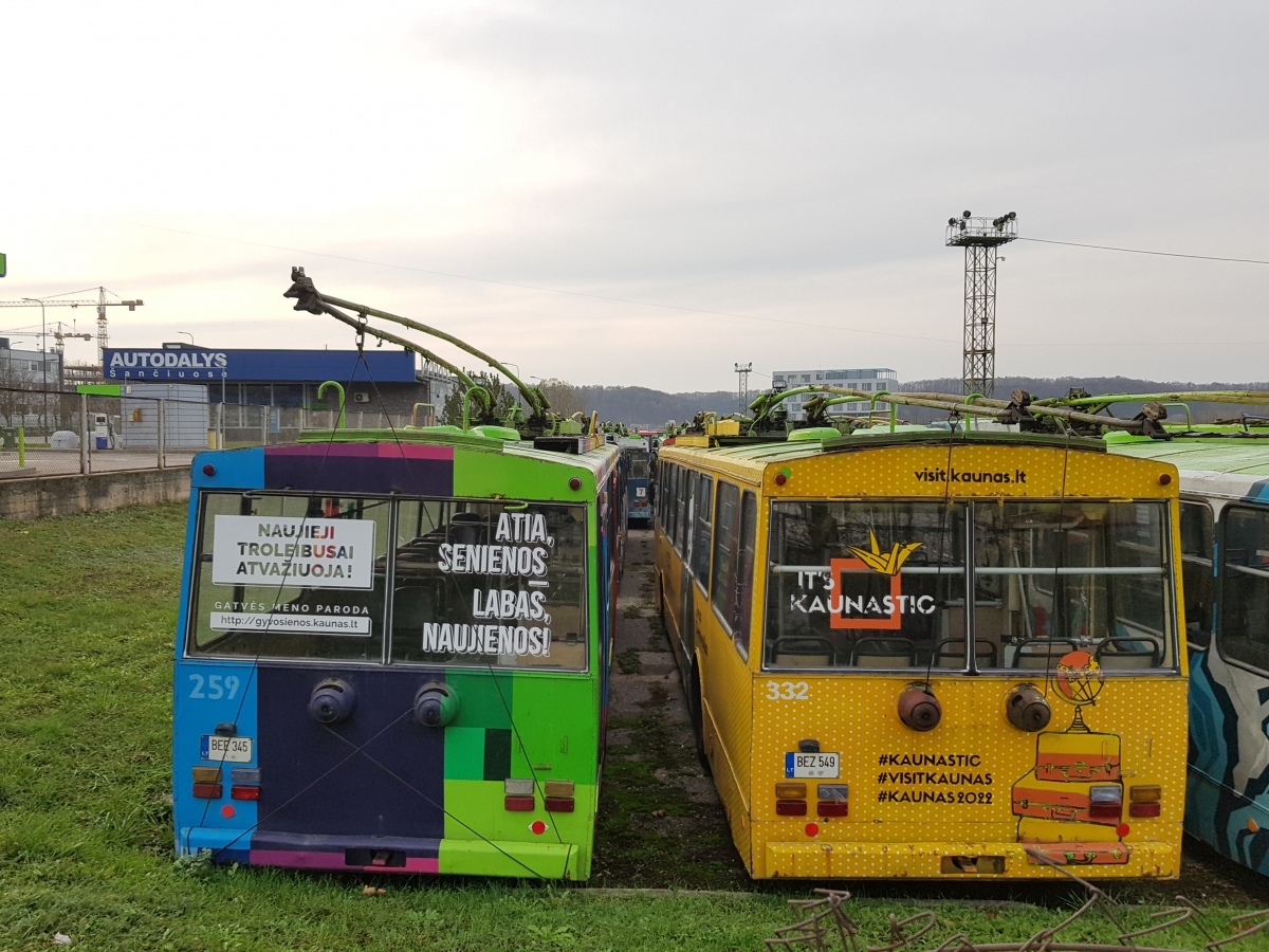 Kaunas, Škoda 14Tr02 č. 259; Kaunas, Škoda 14Tr01 č. 332