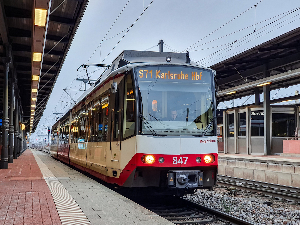 Karlsruhe, Duewag GT8-100D/M-2S № 847