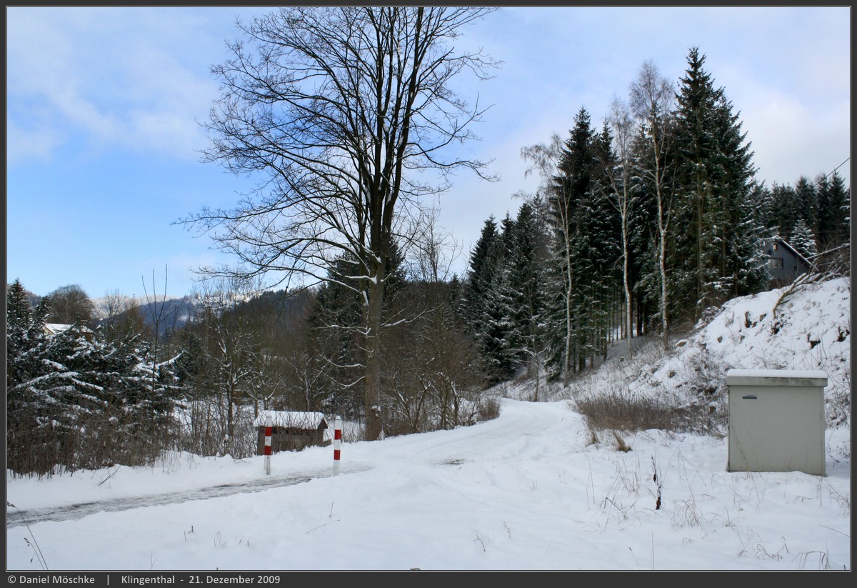 Klingenthal — Track of the former electric narrow-gauge railway • Strecke der ehemaligen elektrischen Schmalspurbahn