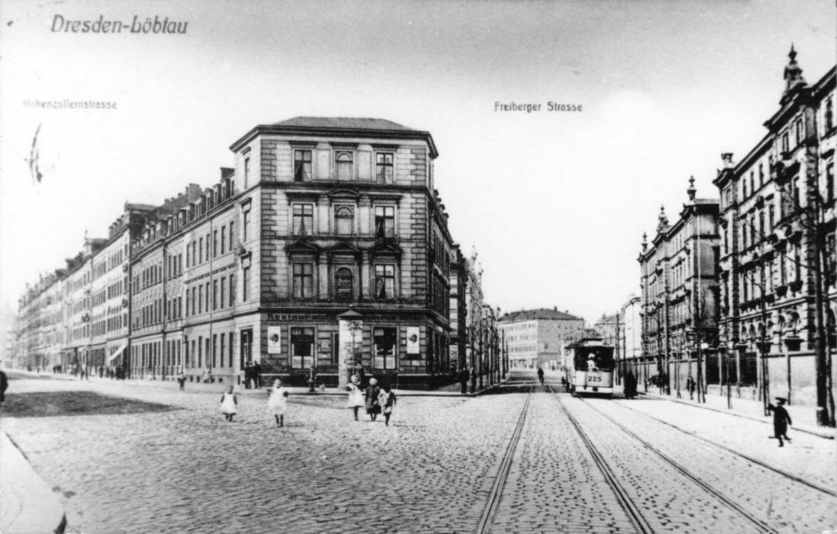 Дрезден, Двухосный прицепной Starbuck № 225; Дрезден — Старые фотографии (трамвай)