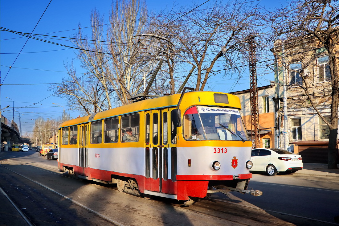 Odesa, Tatra T3R.P # 3313; Odesa — City Transport and Quarantine Restrictions