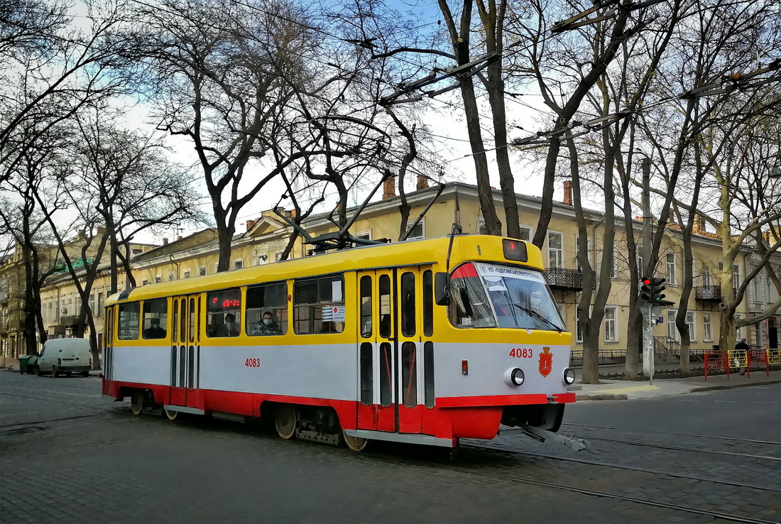 Odesa, Tatra T3R.P # 4083; Odesa — City Transport and Quarantine Restrictions