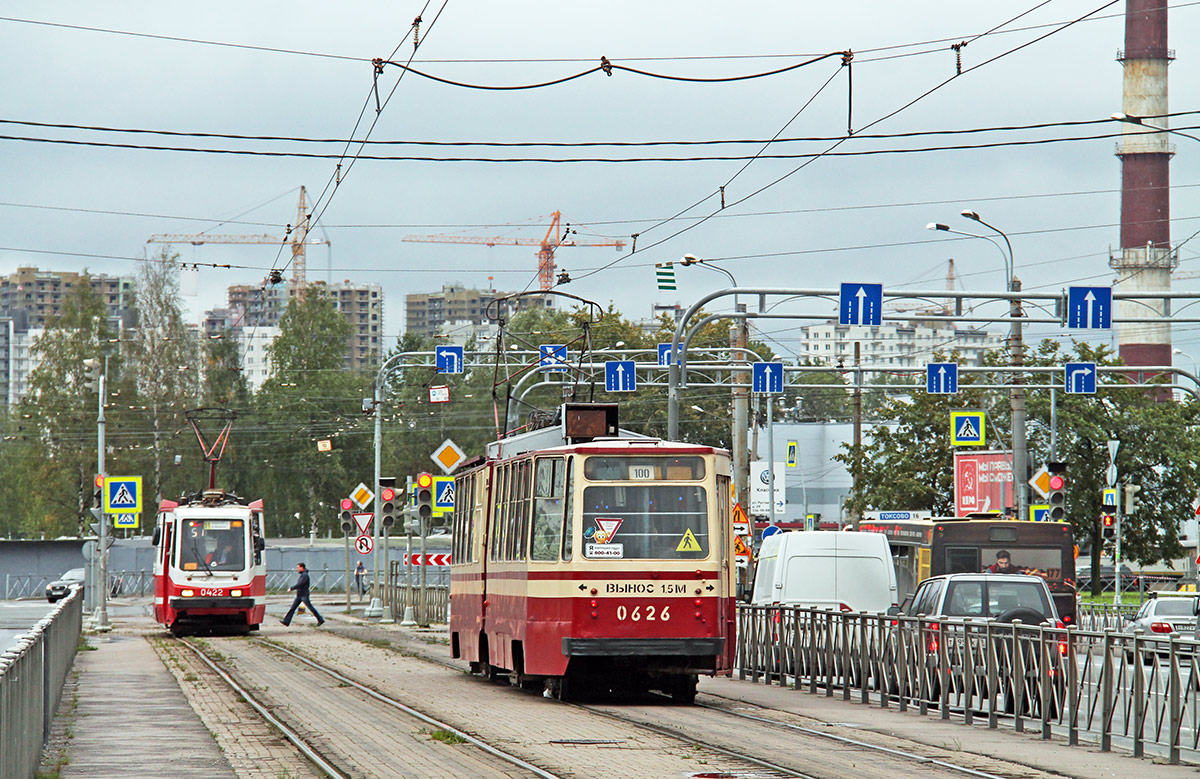Sankt-Peterburg, LVS-86K № 0626; Sankt-Peterburg — Tram lines and infrastructure