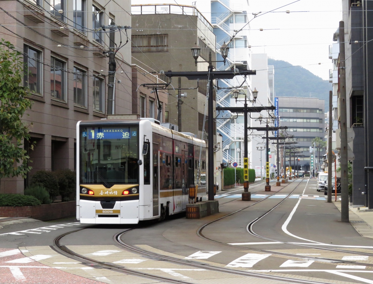 Нагасаки, Little Dancer Ua № 5001; Нагасаки — Трамвайные линии и инфраструктура
