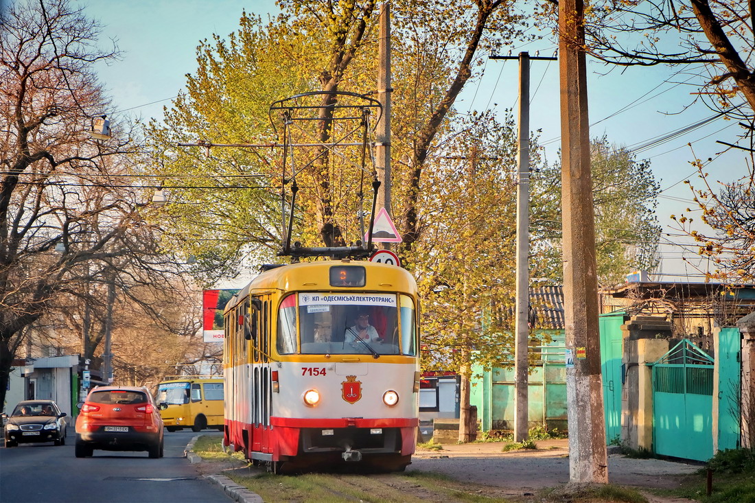 Одесса, Tatra T3A № 7154; Одесса — Одесский транспорт во время карантина