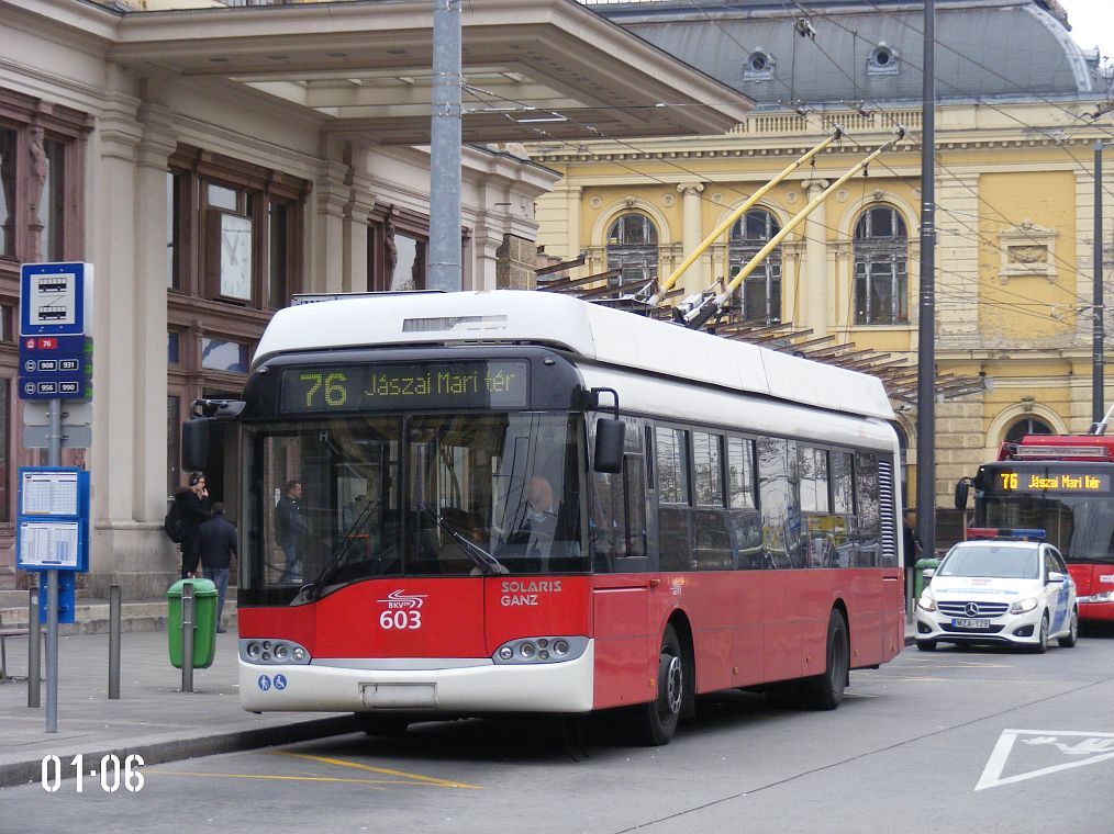 Будапешт, Solaris Trollino II 12 Ganz B № 603