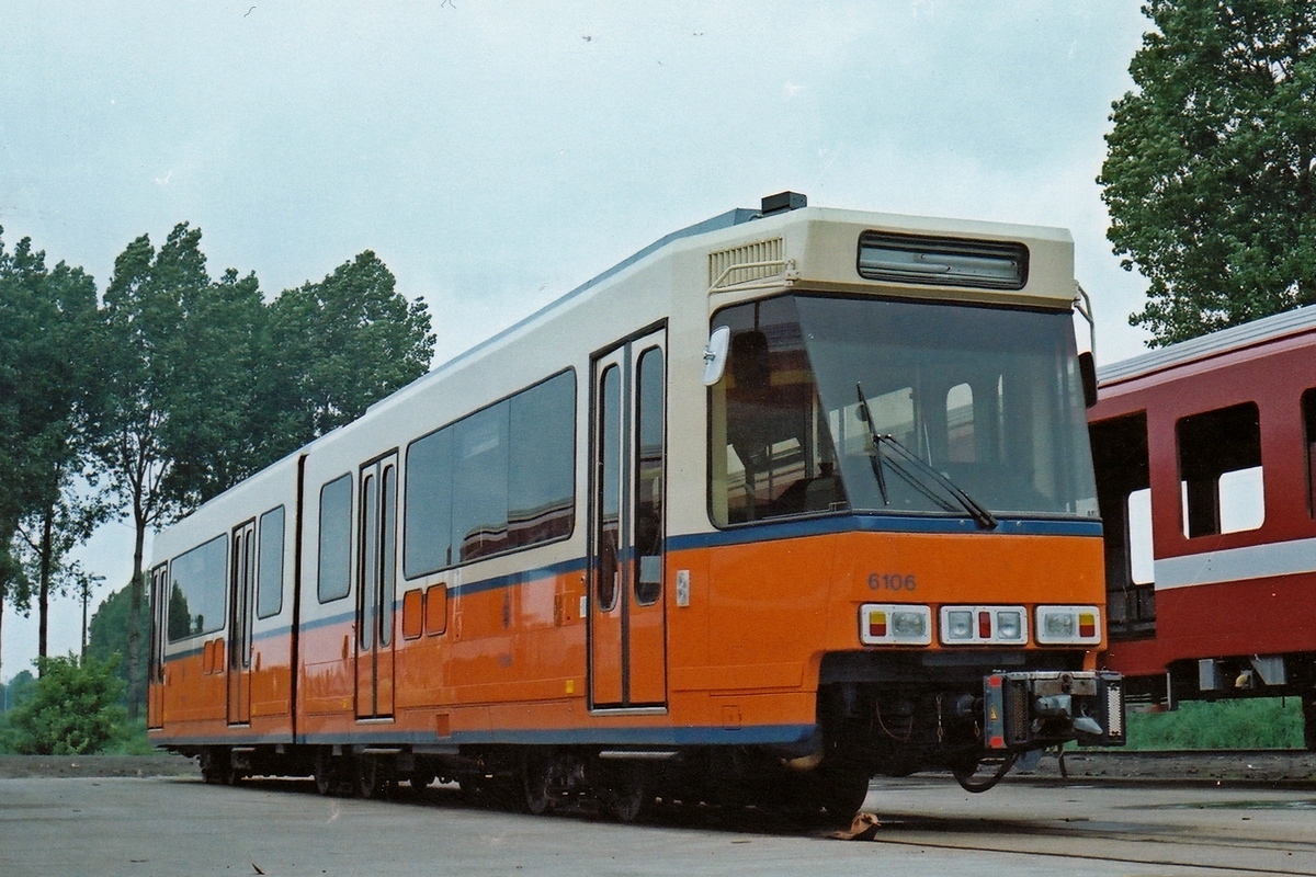 Береговой трамвай, BN/ACEC type 6100 6-axle № 6106; Брюгге — Трамвайный завод
