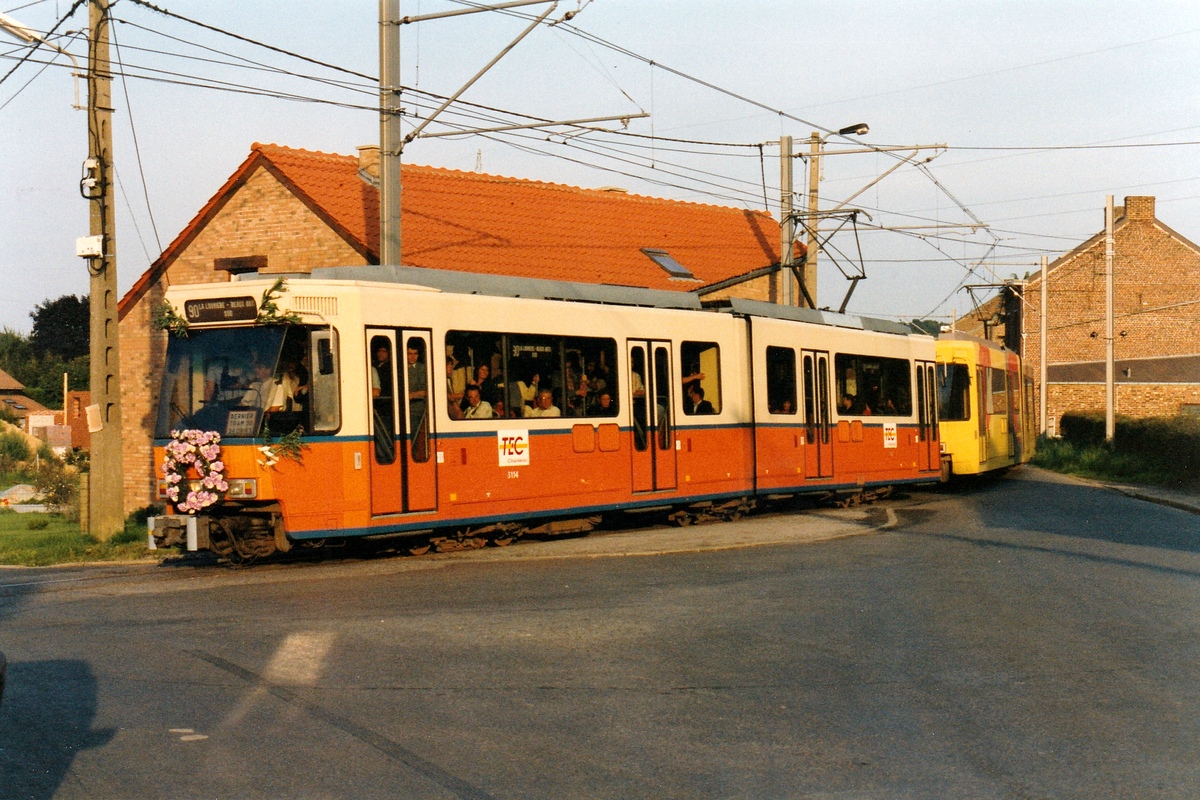 Charleroi, BN/ACEC type 6100 6-axle Nr. 6114; Charleroi — Last journey of route 90 (29/08/1993)