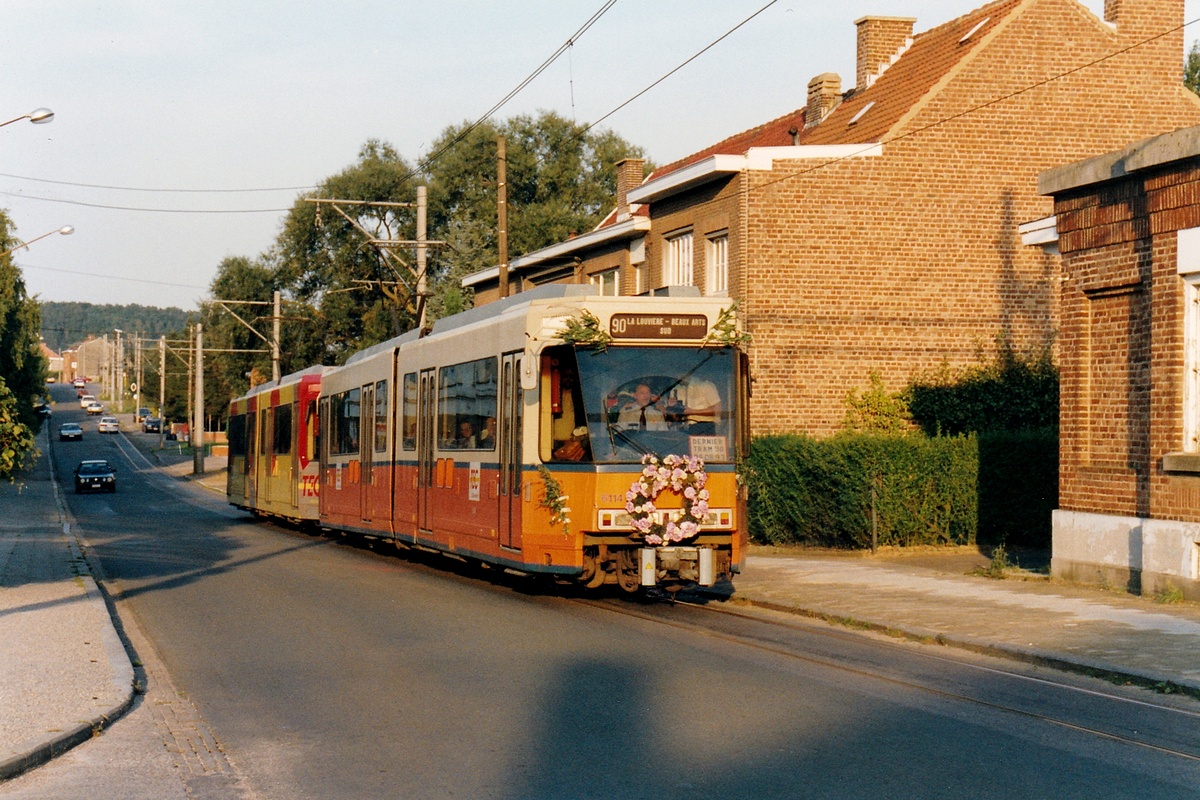 Шарлеруа, BN/ACEC type 6100 6-axle № 6114; Шарлеруа — Последняя поездка по маршруту 90 (29/08/1993)