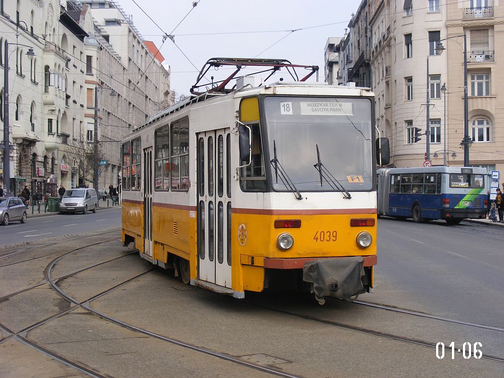 Будапешт, Tatra T5C5 № 4039 — Фото — Городской электротранспорт