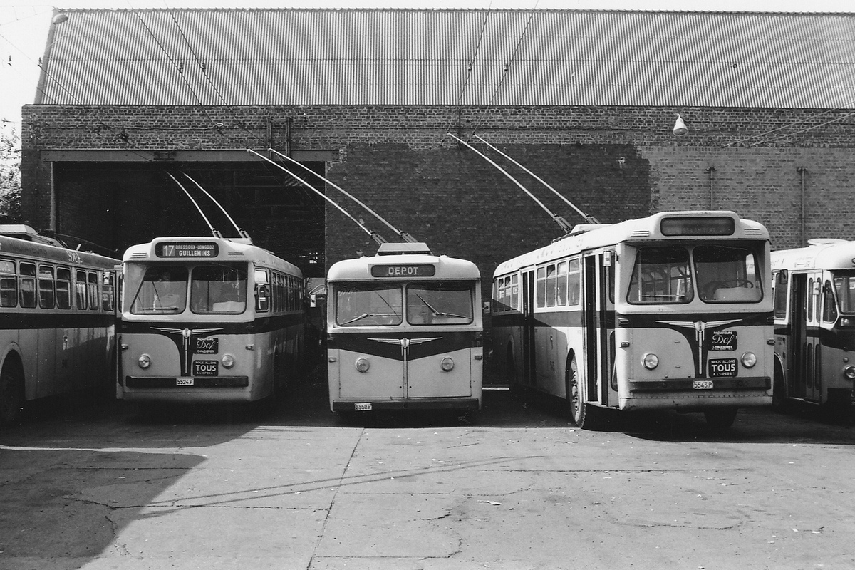 Льеж, FN TB VI № 524; Льеж, FN TB VB № 550; Льеж, FN TB VI № 543; Льеж — Old Photos (trolleybus)