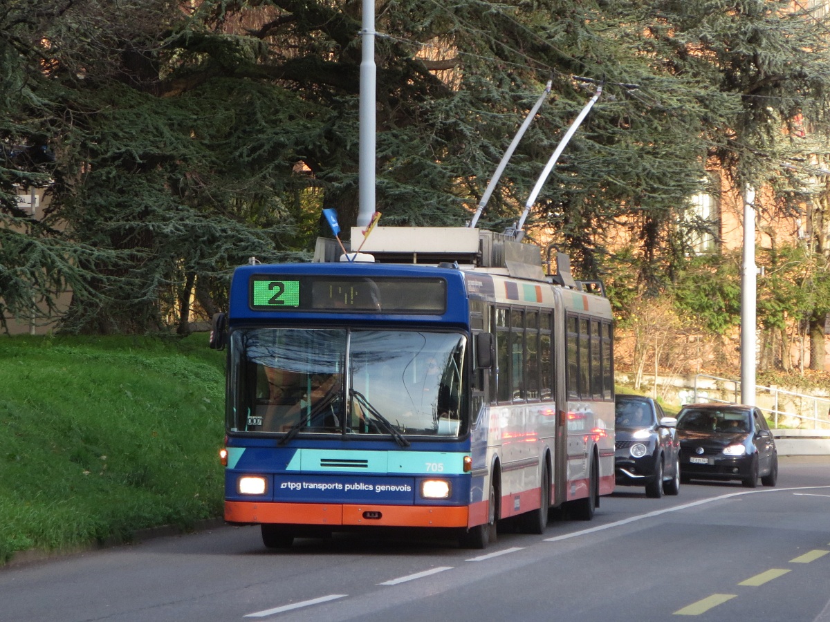 Женева, Hess SwissTrolley 1 (BGT-N) № 705