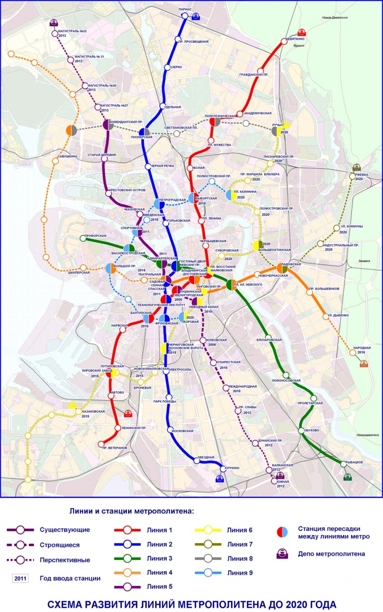 Санкт-Петербург — Метрополитен — Схемы проектов