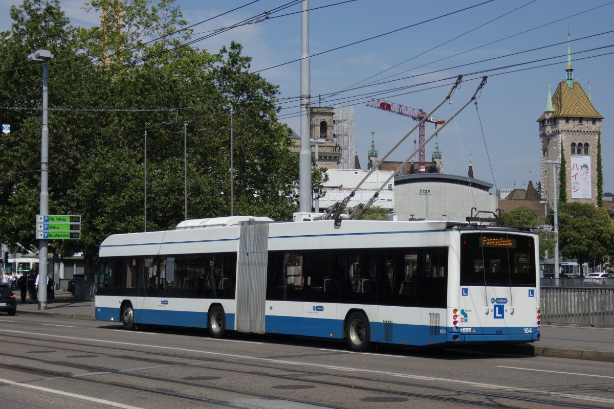 Цюрих, Hess SwissTrolley 4 (BGT-N2D) № 164