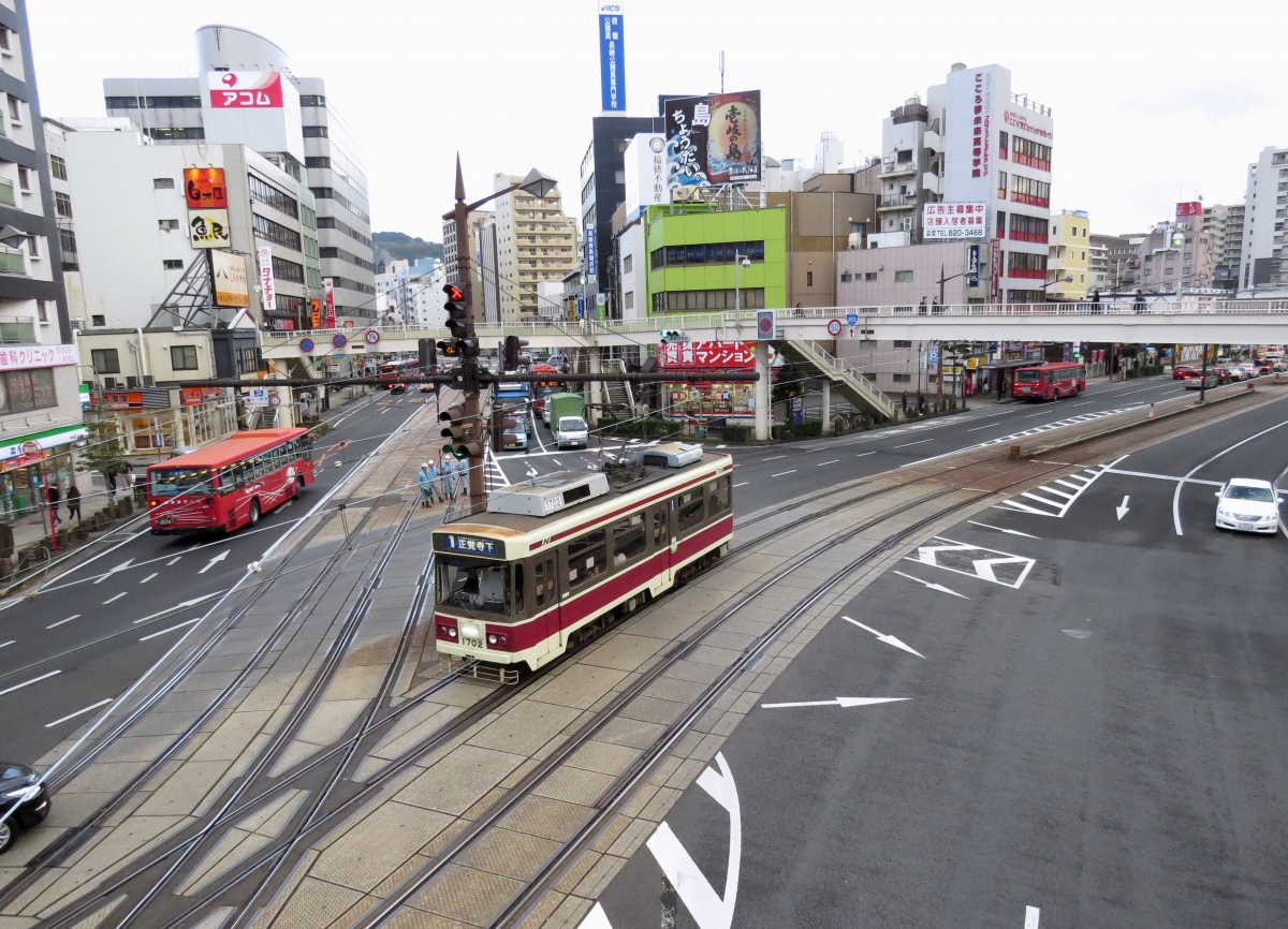 Нагасаки, Nagasaki Urakami № 1702; Нагасаки — Трамвайные линии и инфраструктура