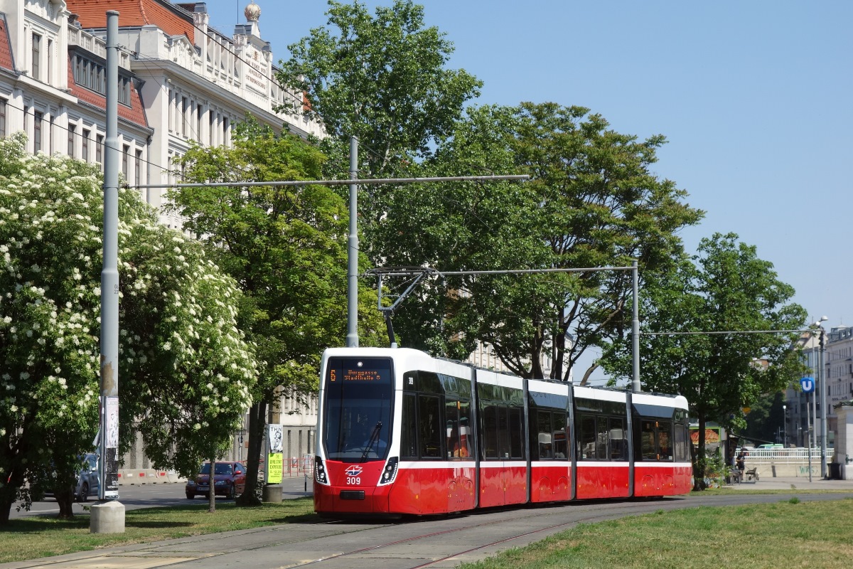 Вена, Bombardier Flexity Wien (Type D) № 309