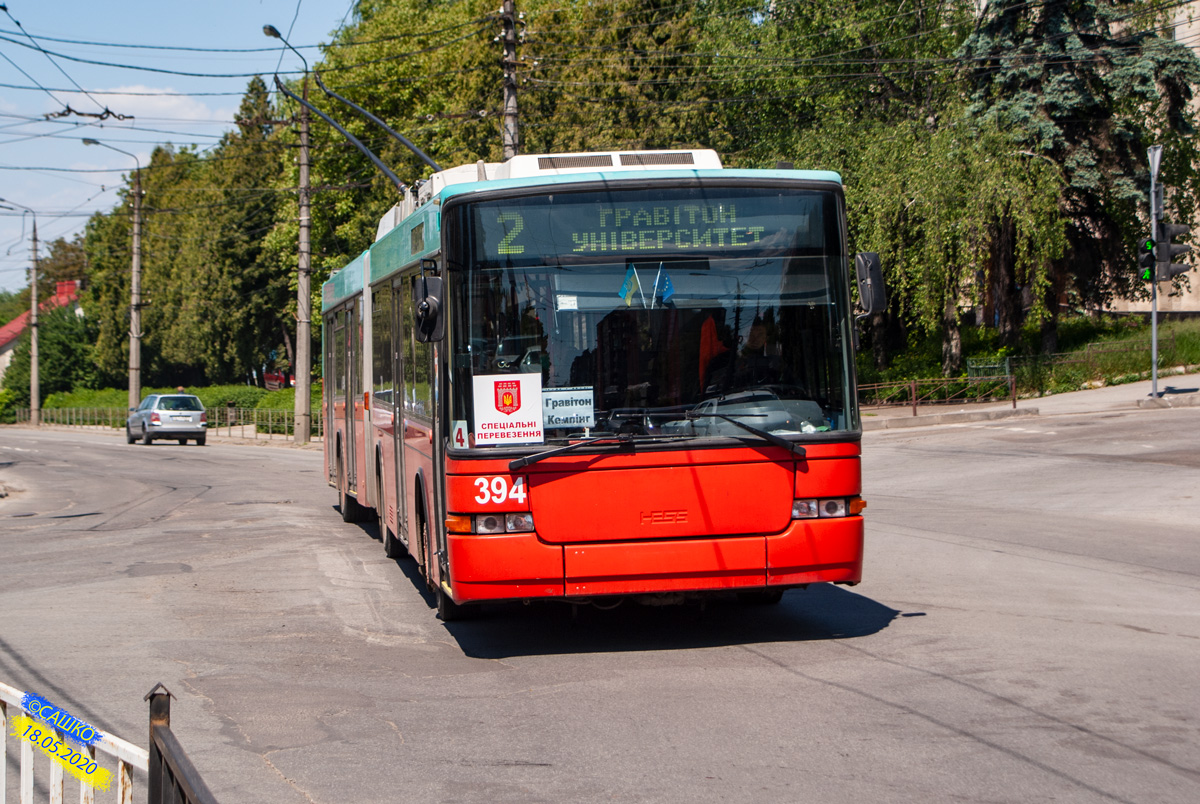 Черновцы, Hess SwissTrolley 2 (BGT-N1) № 394; Черновцы — Ремонт улицы Русской