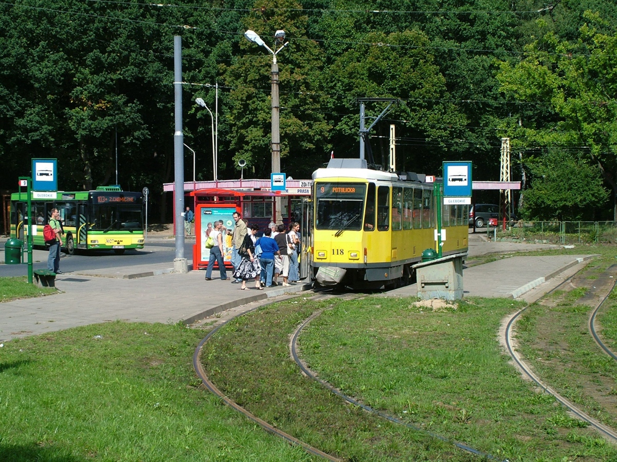 Щецин, Tatra KT4DtM № 118; Щецин — Трамвайные линии и инфраструктура