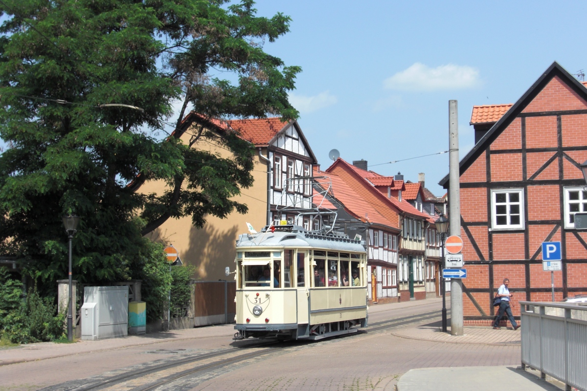 Halberstadt, Lindner/AEG 2-axle motor car # 31; Halberstadt — Anniversary: 125 years of Halberstadt tramway (30.06.2012) • Jubiläum: 125 Jahre Halberstädter Straßenbahn (30.06.2012)