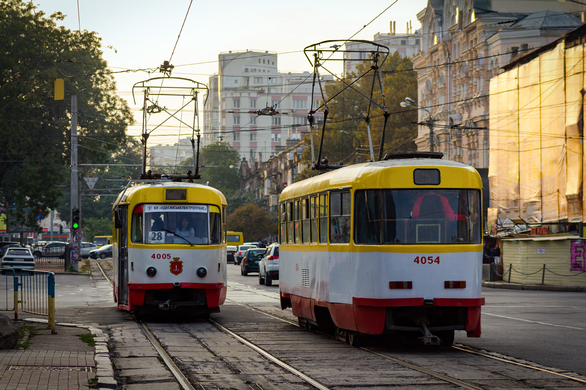 Одесса, Tatra T3R.P № 4005; Одесса, Tatra T3R.P № 4054