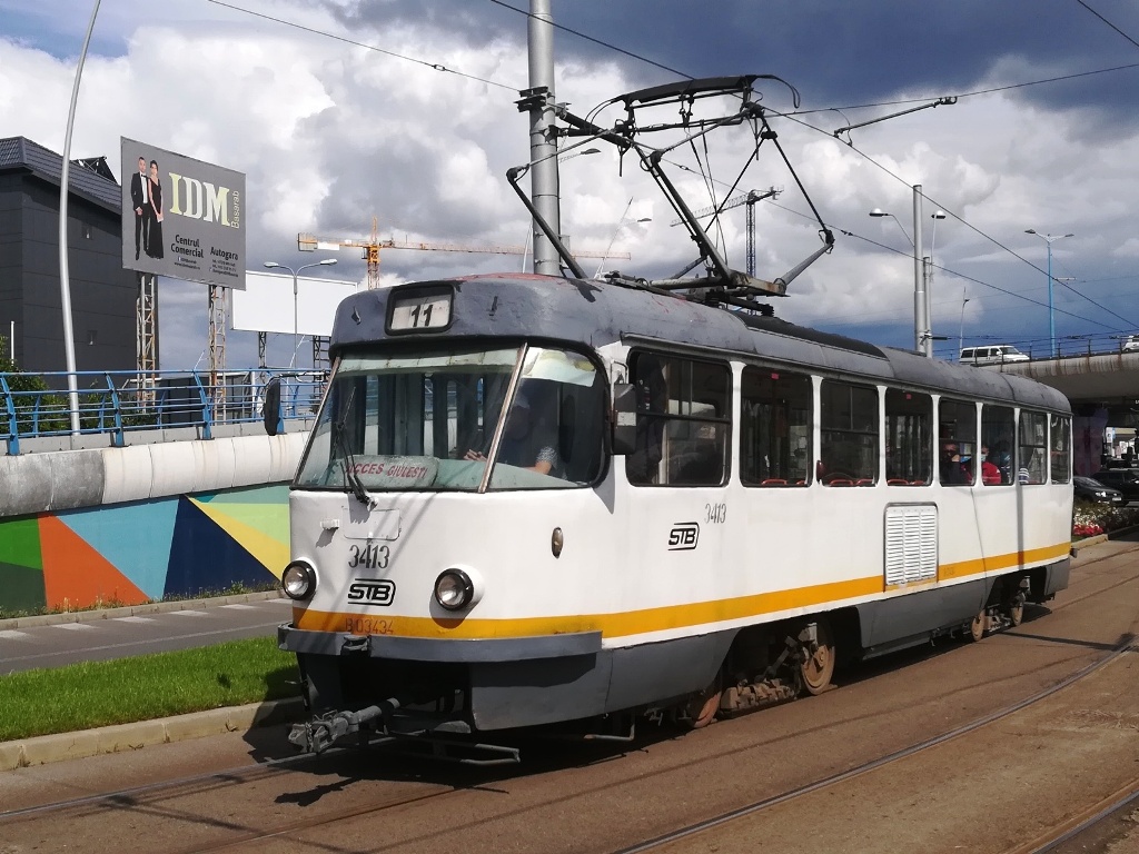 Бухарест, Tatra T4R № 3413