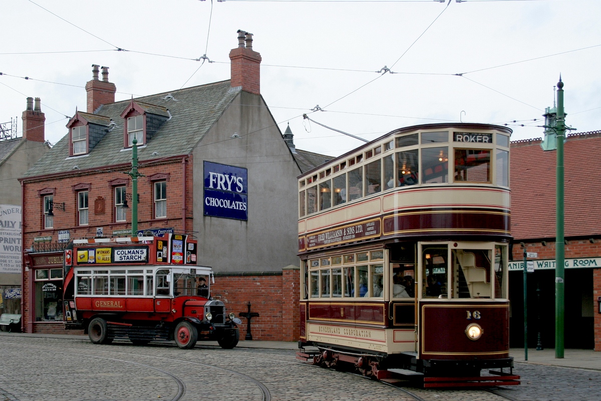 Beamish, ER&TCW 4-axle motor car Nr. 16