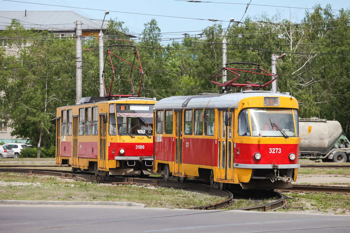 Barnaul, Tatra T6B5SU nr. 3186; Barnaul, Tatra T3SU nr. 3273
