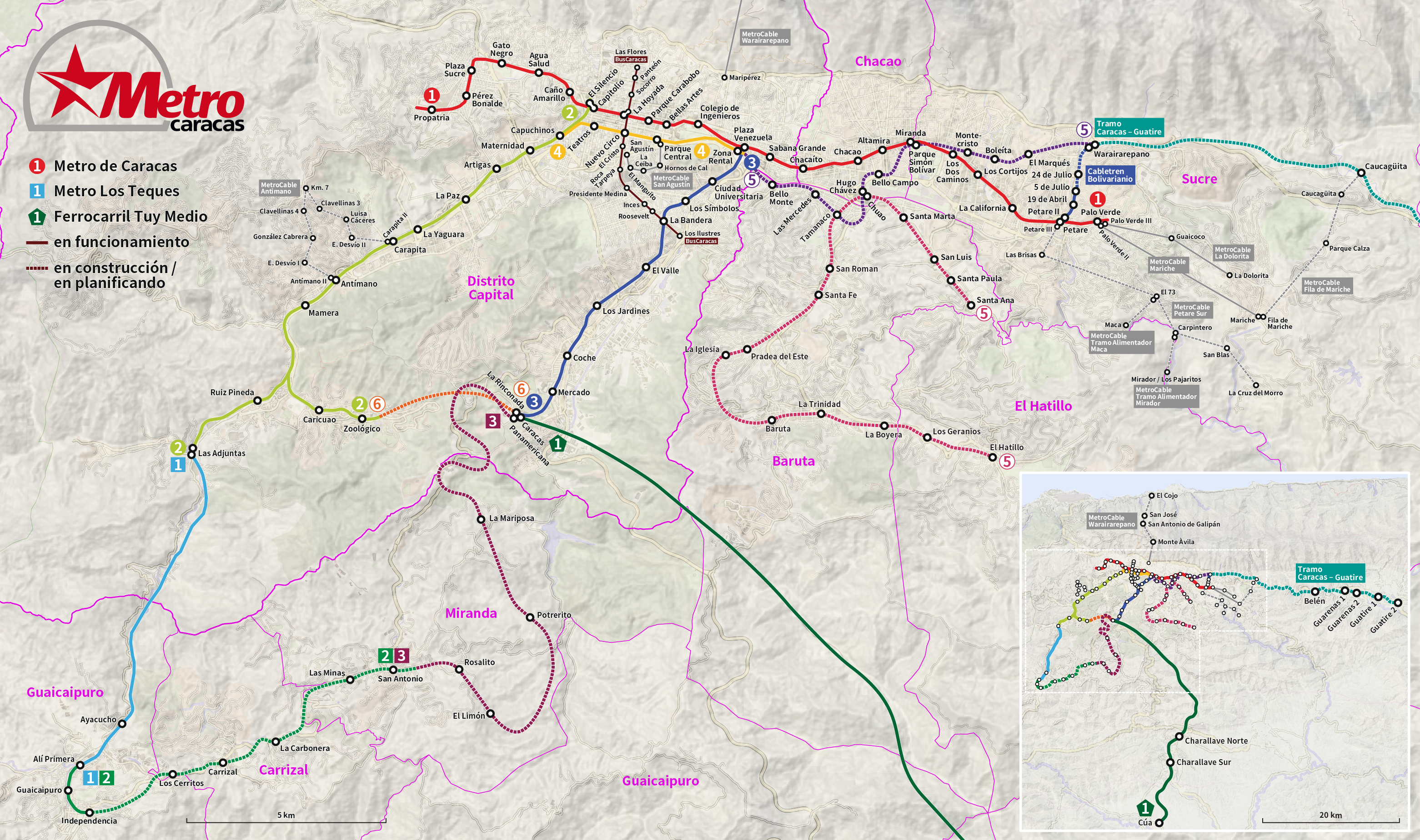 Caracas — Metro; Caracas — Suburban Metro de Los Teques