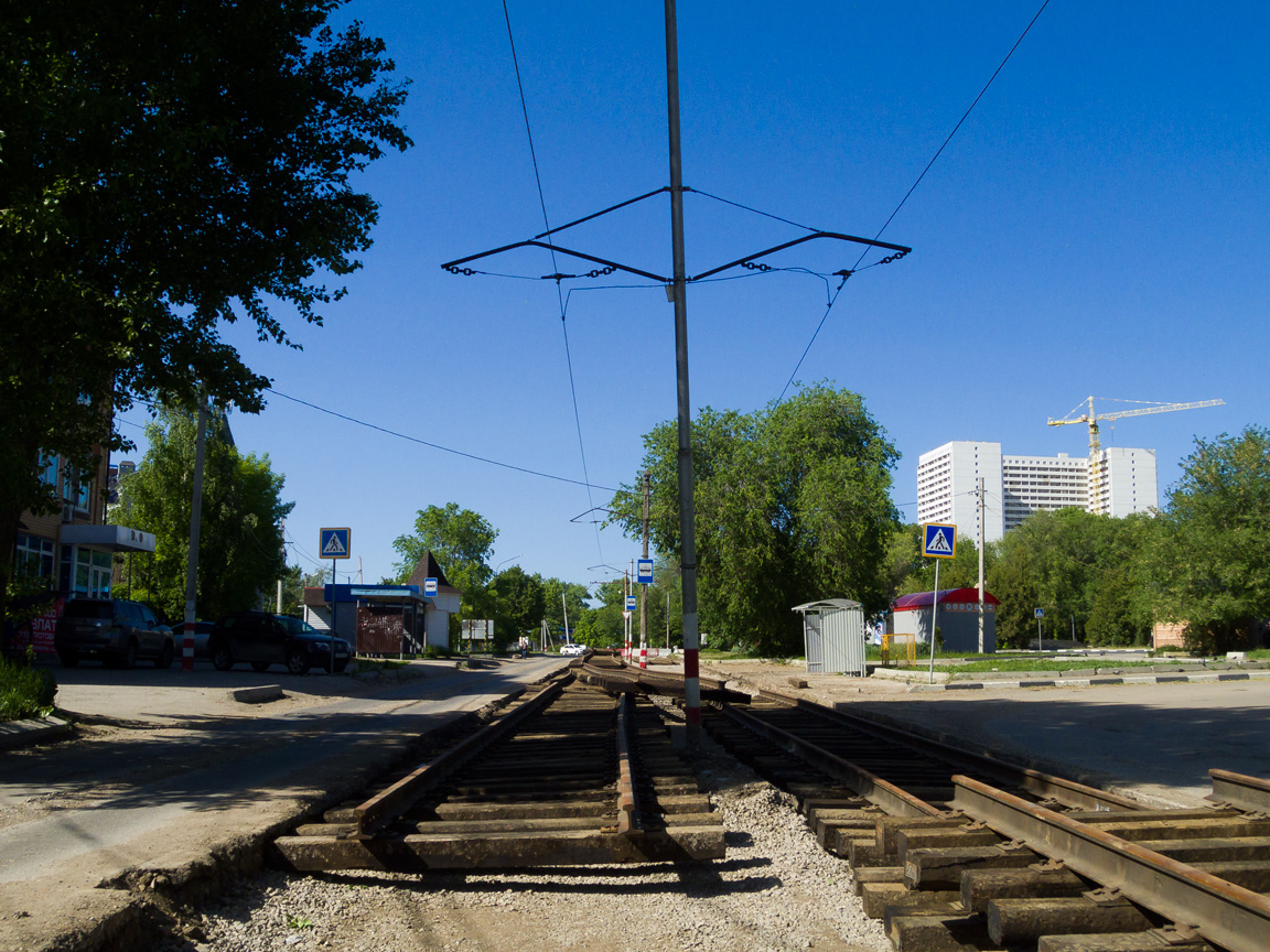 Ulyanovsk — Tram line reconstruction on Verkhnyaya Polevaya street
