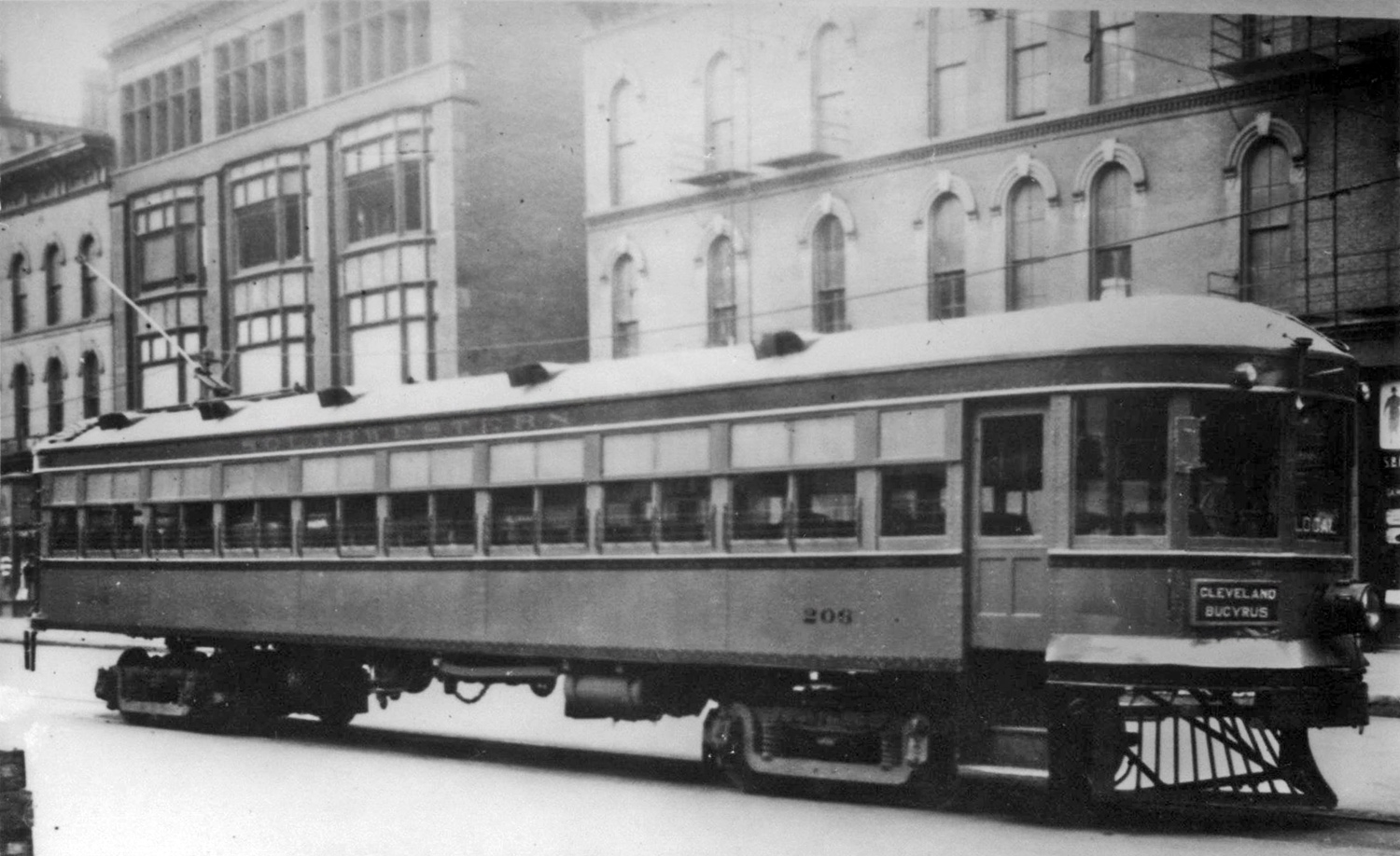 Cleveland & Southwestern, Kuhlman interurban motor car # 206; 克里夫兰 — Interurbans