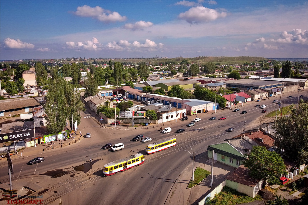 Одесса — Электротранспорт Одессы с высоты